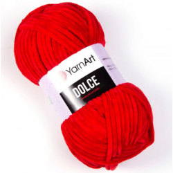 Dolce von YarnArt - 100g Chenille Garn - Farbe 748 rot