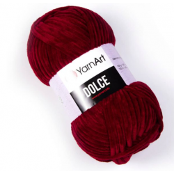 Dolce von YarnArt - 100g Chenille Garn - Farbe 752 weinrot