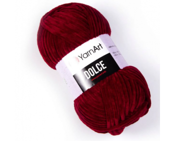 Dolce von YarnArt - 100g Chenille Garn - Farbe 752 weinrot