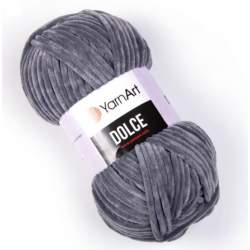 Dolce von YarnArt - 100g Chenille Garn - Farbe 760 grau