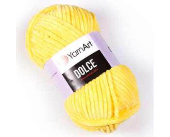 Dolce von YarnArt - 100g Chenille Garn - Farbe 761 gelb