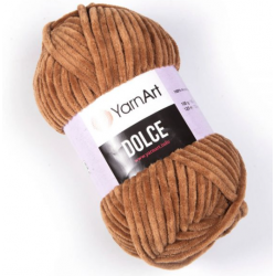 Dolce von YarnArt - 100g Chenille Garn - Farbe 765 braun