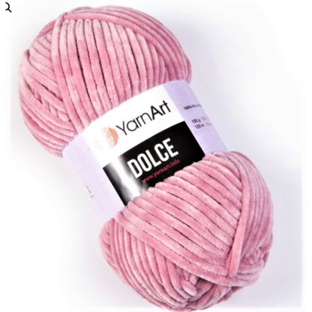 Dolce von YarnArt - 100g Chenille Garn - Farbe 769 altrosa