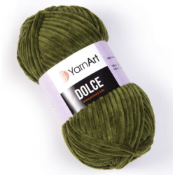 Dolce von YarnArt - 100g Chenille Garn - Farbe 772 dunkelgrün