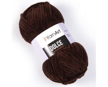 Dolce von YarnArt - 100g Chenille Garn - Farbe 775 dunkelbraun