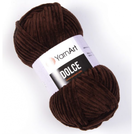 Dolce von YarnArt - 100g Chenille Garn - Farbe 775 dunkelbraun