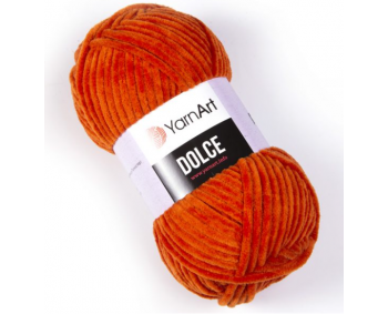 Dolce von YarnArt - 100g Chenille Garn - Farbe 778 dunkelorange