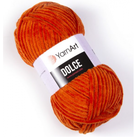 Dolce von YarnArt - 100g Chenille Garn - Farbe 778 dunkelorange