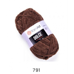 Dolce von YarnArt - 100g Chenille Garn - Farbe 791 schoko