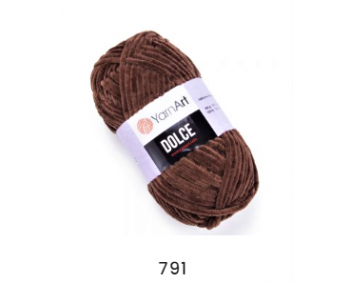 Dolce von YarnArt - 100g Chenille Garn - Farbe 791 schoko