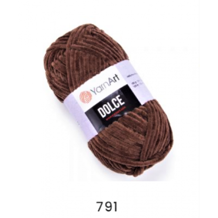 Dolce von YarnArt - 100g Chenille Garn - Farbe 791 schoko
