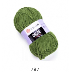 Dolce von YarnArt - 100g Chenille Garn - Farbe 797 grün