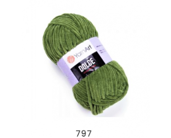 Dolce von YarnArt - 100g Chenille Garn - Farbe 797 grün