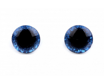 Sicherheitsaugen "Glitzer" rund 10mm blau - 1 Paar