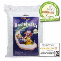 Bastelwatte - weiß - 1000g Beutel