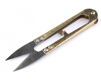 Fadenschere - 10,6cm - vollmetallisch - goldfarben