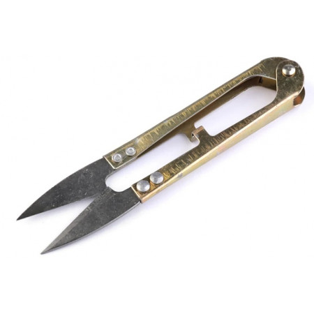 Fadenschere - 10,6cm - vollmetallisch - goldfarben