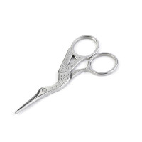 Stickschere - Storch - Länge 9,5cm - Nickelfarben