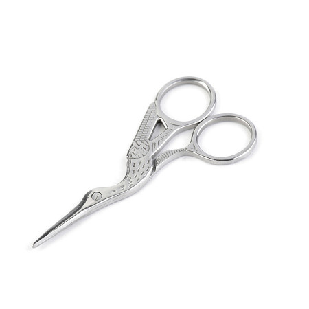 Stickschere - Storch - Länge 9,5cm - Nickelfarben