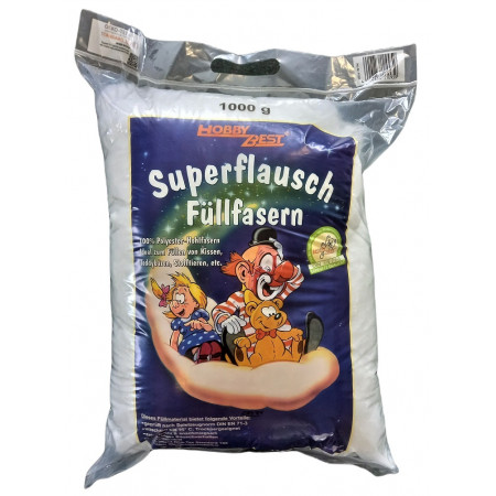 !Superflausch Füllfasern - weiß - 1000g Beutel