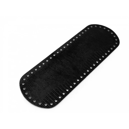 !NEU - Taschenboden - schwarz - Kunstleder - 10x30cm
